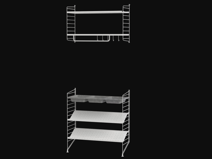 HALLWAY B - Sectional powder coated steel hallway unit _ String Furniture